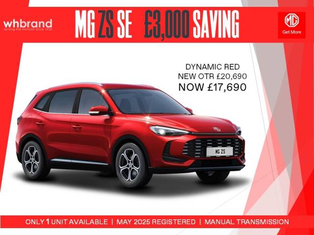 MG Motor UK ZS 1.5 SE 5dr SUV Petrol Dynamic Red