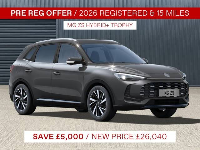 MG Motor UK ZS 1.5 Hybrid+ Trophy 5dr Auto SUV Petrol / Electric Hybrid Hampstead Grey