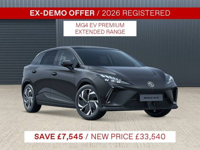 MG Motor UK Mg4 0.0 180kW Premium Extended Range 77kWh 5dr Auto Hatchback Electric Black Pearl