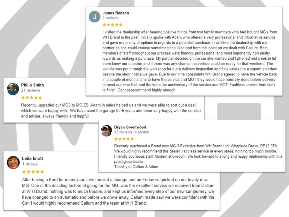 A handful of our most recent Google reviews