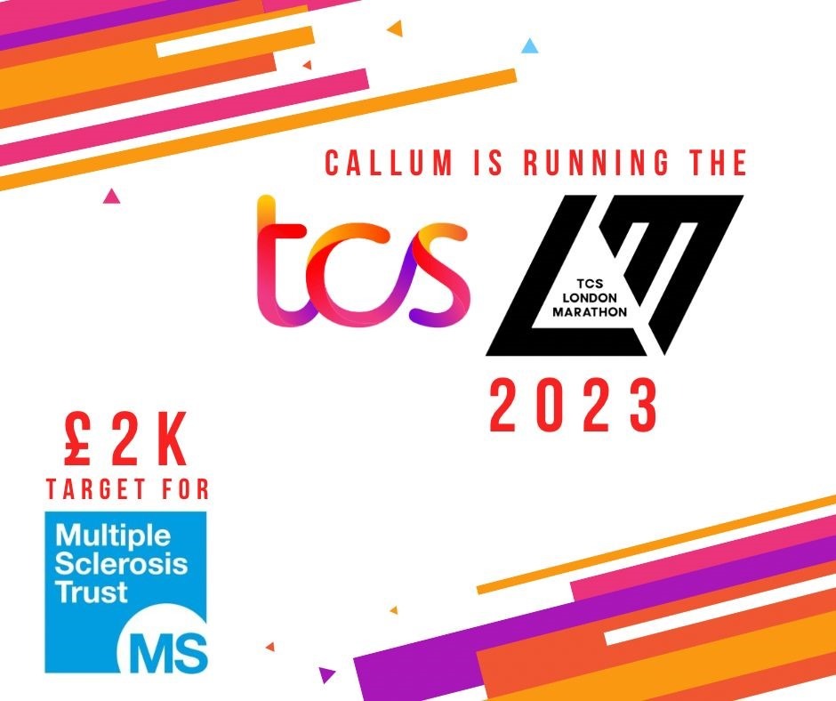 Callum will be running the 2023 London Marathon as part of the MS Trust